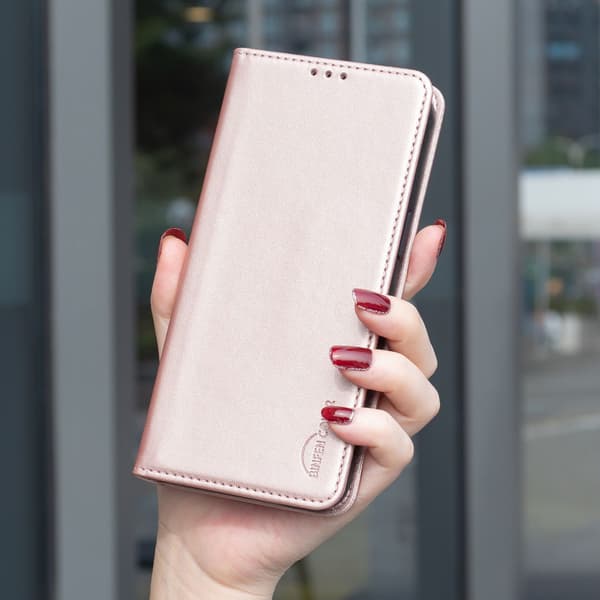 BINFEN COLOR Telefoncover med støtteben til iPhone 18 Pro / 17 Pro Pink gold