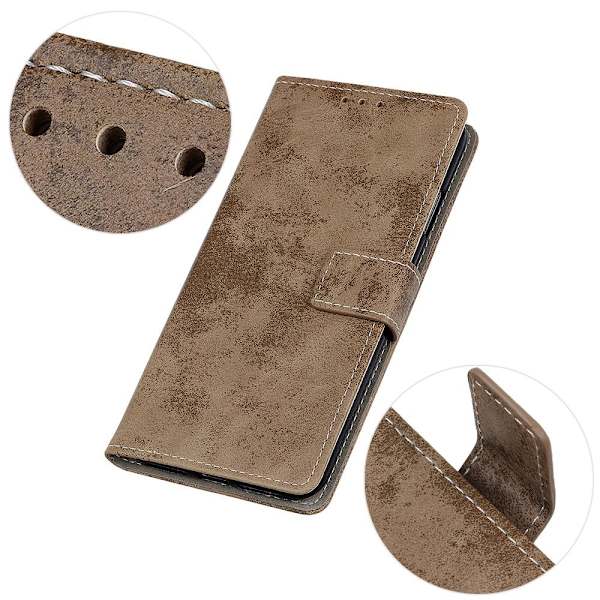 Retro tegnebogstaske til Google Pixel 6a - Khaki Khaki