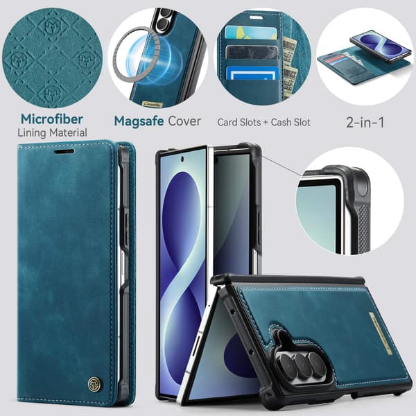 CASEME Telefonfodral med stöd för Samsung Galaxy Z Fold8 Ultra Grön