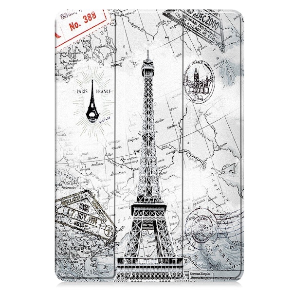 Slank Passform Dekselveske For Xiaomi Pad 7 Auto Vekking / Hvile - Vintage Tower White