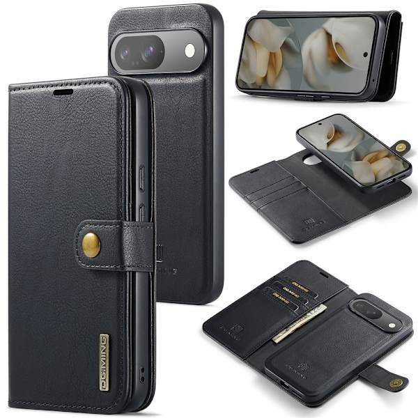 Magnetdeksel DG.MING lommebokdeksel til Google Pixel 10 Pro / Pixel 10 Black