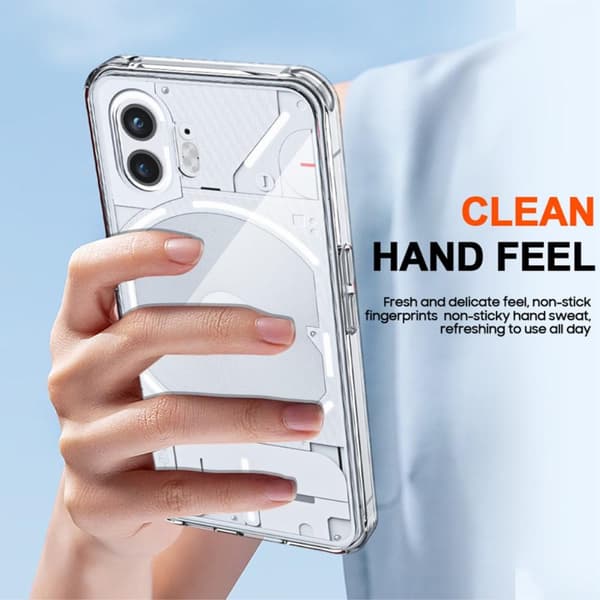 For Nothing Phone (2) + Akryl Anti-fall Telefondeksel Transparent
