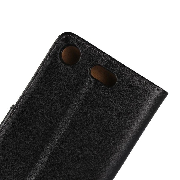 Sony Xperia XZ1 Compact Wallet Stand Split Leather Case Black