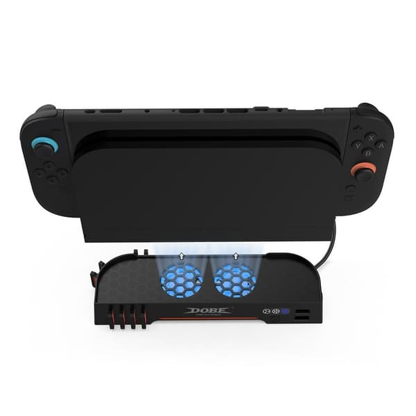 DOBE Kompatibel med Nintendo Switch 2 Varmeavledende Stativ Dobbel Vifte RGB Black