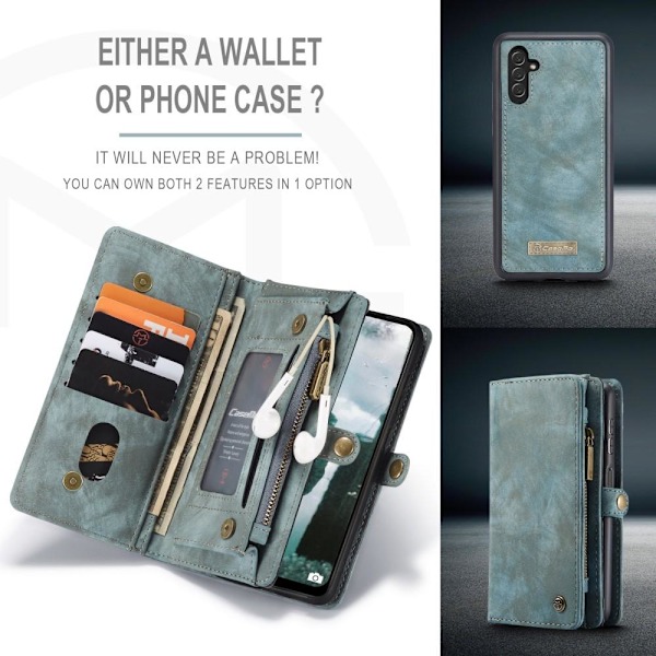 CASEME  for Samsung Galaxy A13 5G / A04s 4G 2-i-1 Avtakbar - Blå Blue