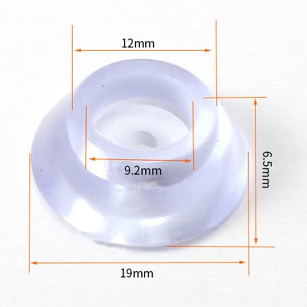 10 st 19x6,5 mm Stol Anti - halk Golvskydd Transparent