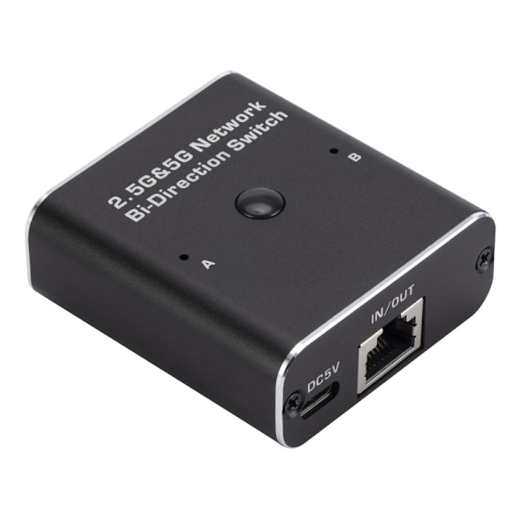 W7 2.4G + 5G RJ45 Ethernet-sovitin Verkkokytkin USB-C Black