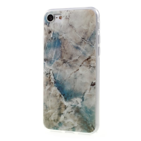 iPhone 7/8/SE (2020) TPU Skal Marmor - Blå
