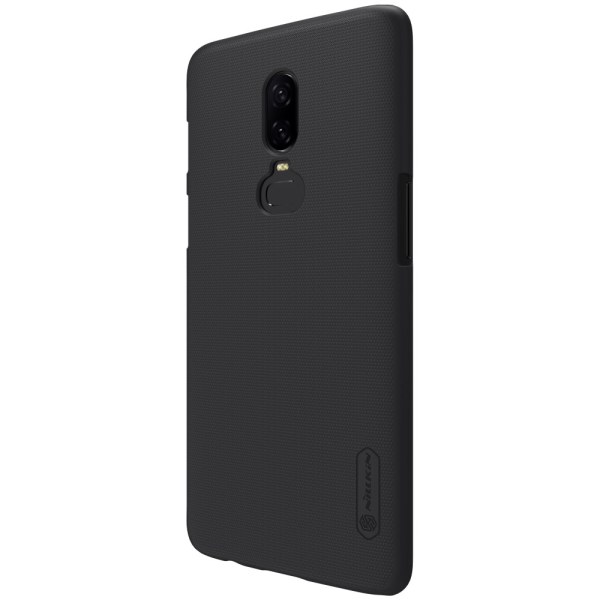 NILLKIN Super Frosted Shield Hard Plastic Taske til OnePlus 6 - Sort Black