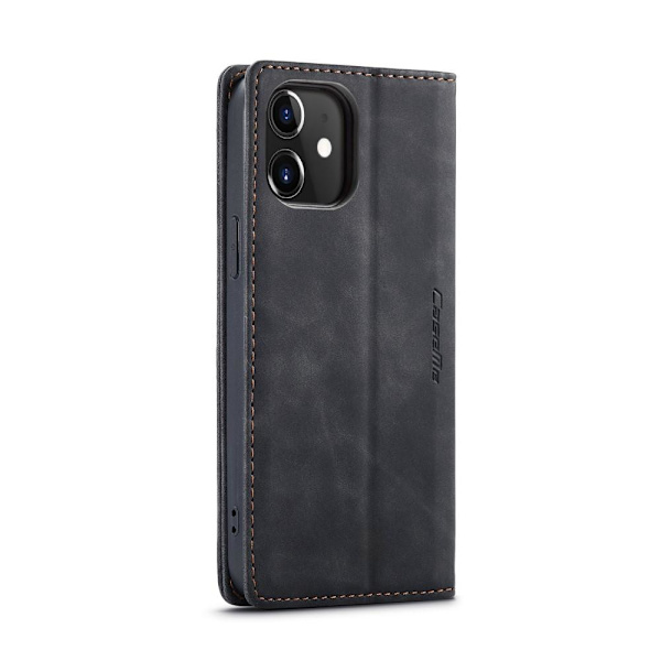 CASEME Retro lompakkokotelo iPhone 12 Pro/ 12: lle Black