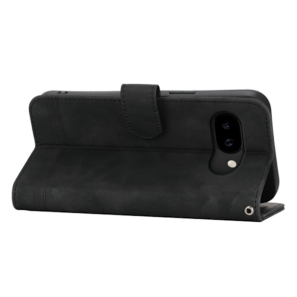 DIERFENG För Google Pixel 10a Plånboksfodral med Stativ och Handledsrem Svart