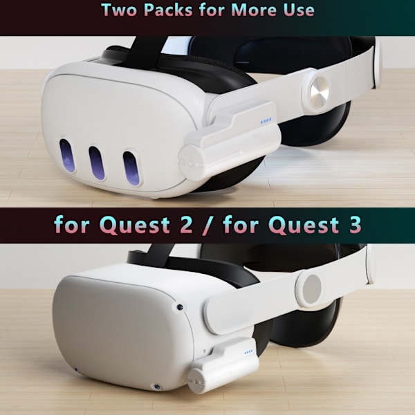 För Meta Quest 3 Quest 2 5000mAh 18W Snabbt Batteri Powerbank med LED-indikator Vit