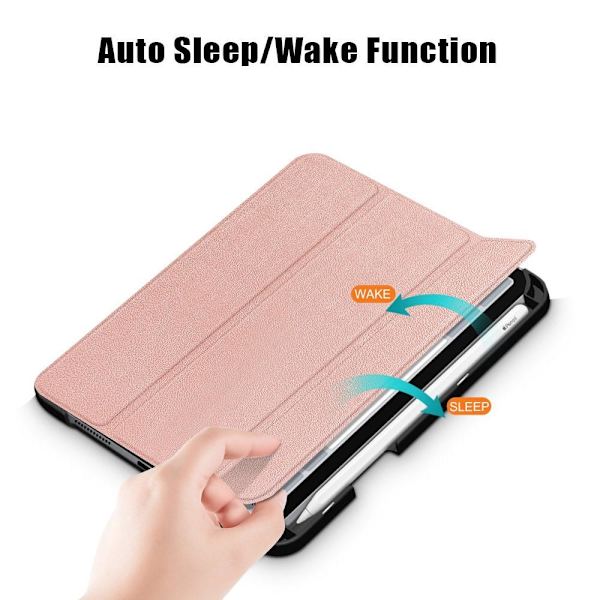 Apple iPad mini 6 (2021) Slim Fit Fodral Wake / Sleep - Rose Gold Rosa guld