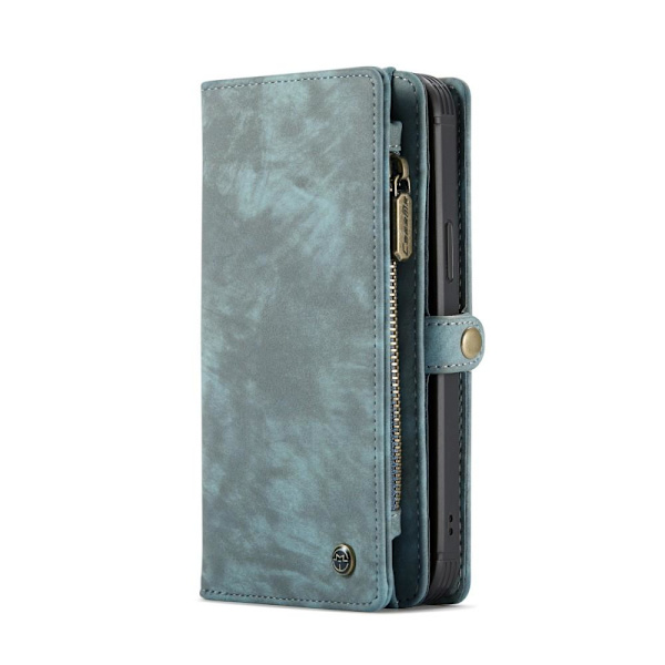 CASEME iPhone 12 Pro Max Retro plånboksfodral - Blå Blue