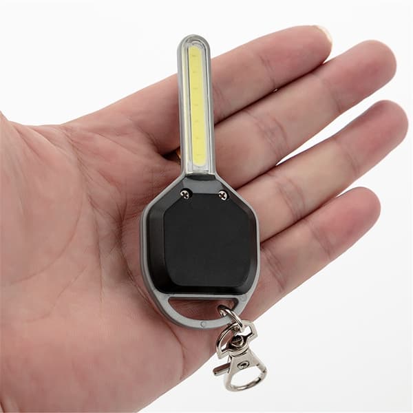 Mini LED-taskulamppu avaimenperä kannettava LED-yövalo hätävalaistus - Hopea Silver