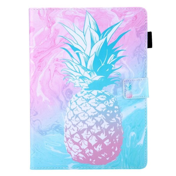 Apple iPad 10.9 2022 Vikbart fodral korthållare - Blå Ananas Blue