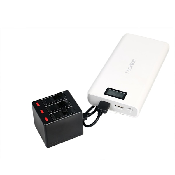 GoPro Hero5 Trippel batteriladdare med LED-indikatorer