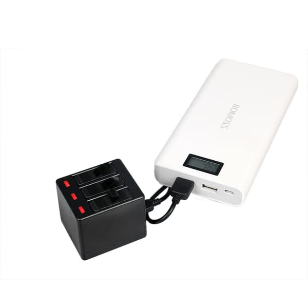 GoPro Hero5 trippel batterilader med LED - indikatorer