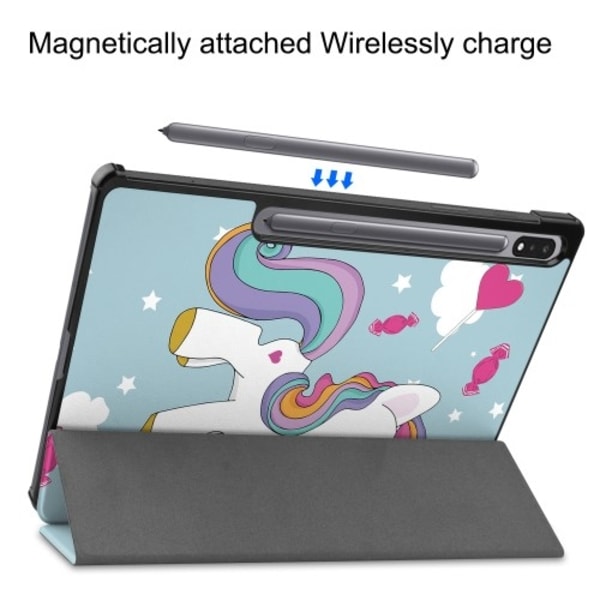 Slim Fit Cover Fodral Till Samsung Galaxy Tab S10+ (S10 Plus) - Unicorn multifärg