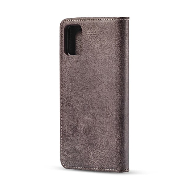 DG.MING Split nahkainen lompakkokotelo Samsung Galaxy A71 - Harmaa Grey