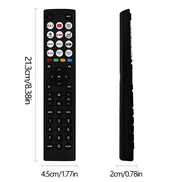 Fjernkontroll erstatning EN2J36H For Hisense TV Black
