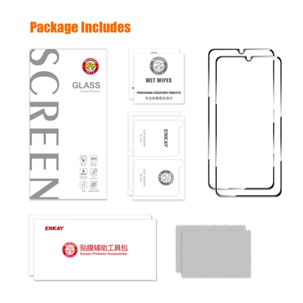 ENKAY Karkaistu lasi Samsung Galaxy A05s 2kpl Transparent