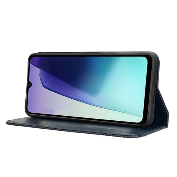 Etui med lommebok og stativ for Xiaomi Redmi 14C, Retro-design Blue