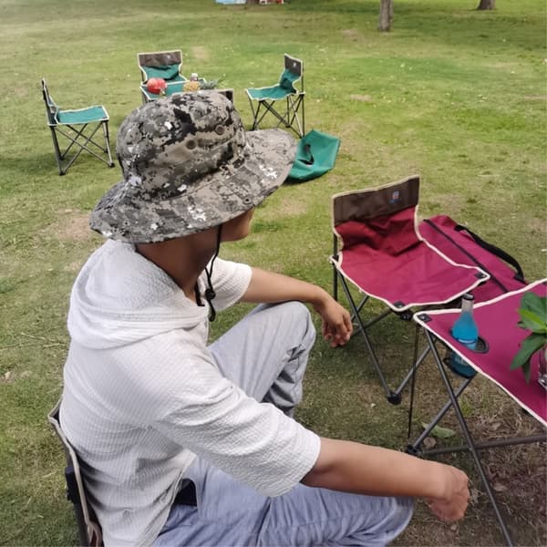 Camouflage bøttehat Kasket med myggenet campingfiskeri - Grøn Green