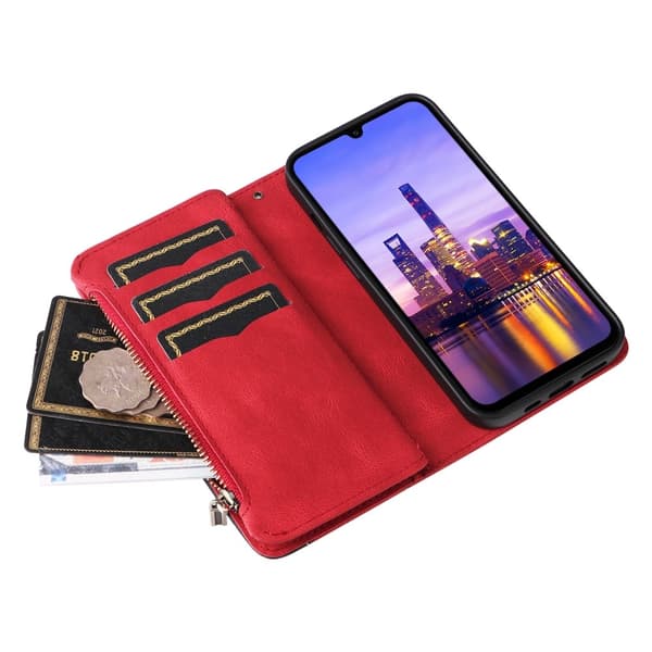 KT multifunktions - serie - 5 til Samsung Galaxy A16 telefonetui Red
