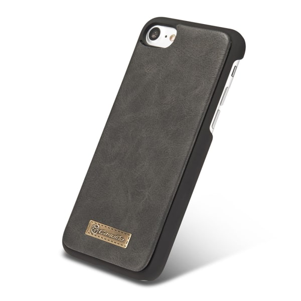 CASEME iPhone 8/7 / SE Retro nahkainen lompakkokotelo - musta Black