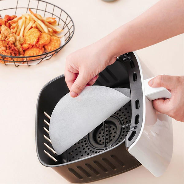 100 stk/30 cm non - stick engangs luftfrituregryde til madlavning White