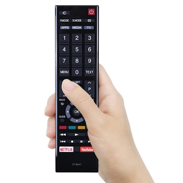 Fjernkontrollerstatning for CT-8547 For Toshiba TV Black