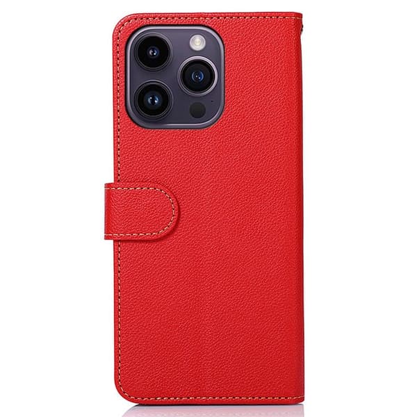 KHAZNEH telefoncover til iPhone 15 Pro - rød/sort Red