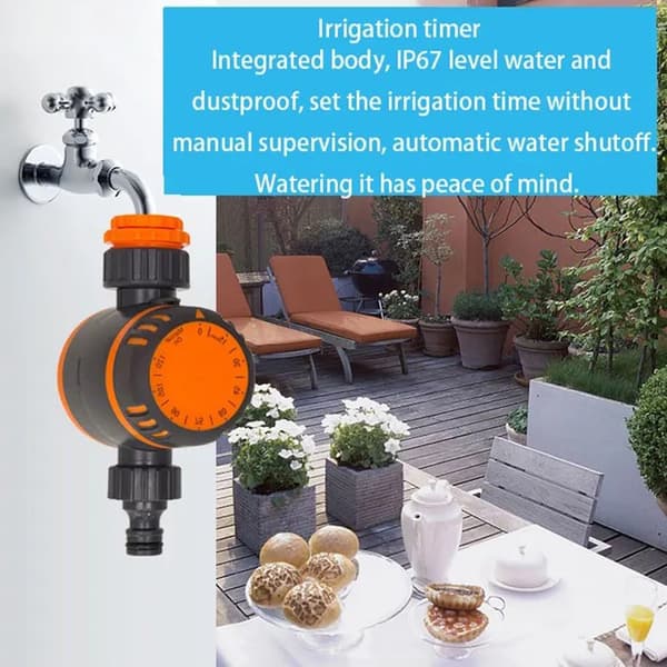 Automatisk havevanding Intelligent mekanisk vandtimer Orange