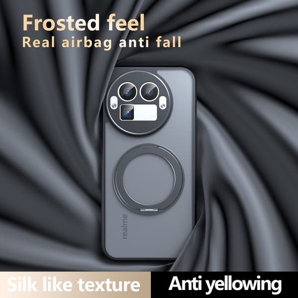 Magnetisk Mobilcover med Roterende Stander til Realme GT 8 Pro 5G Black