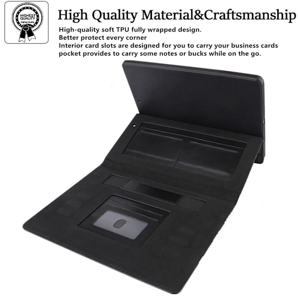 Til iPad 10.2 (2021)/(2020)/(2019) Broderigitter Tabletcover Black