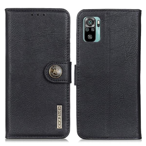 KHAZNEH Wallet Stand Case for Xiaomi Redmi Note 10 4G / Note 10S Black