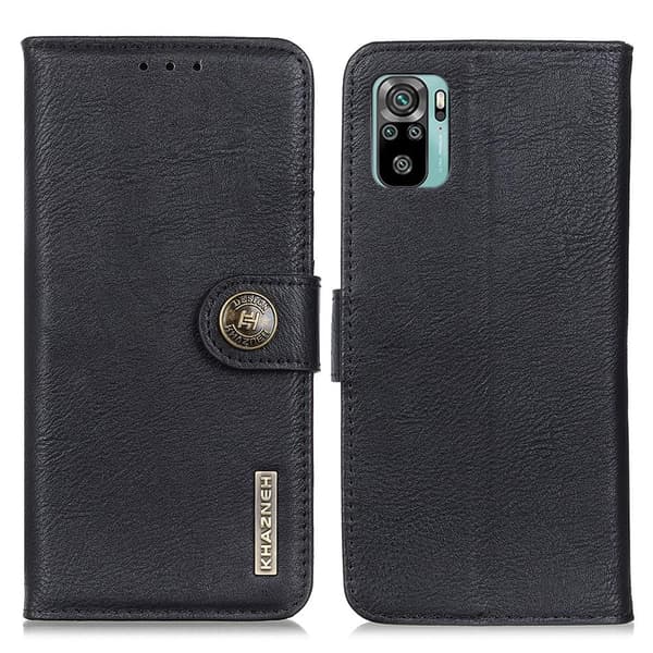 KHAZNEH Xiaomi Redmi Note 10 4G/Note 10S Lommebok - deksel Black
