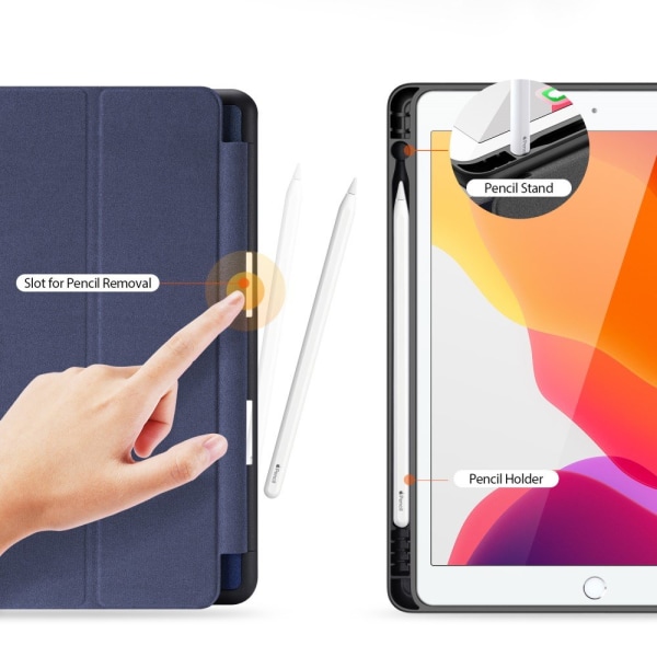 DUX DUCIS Domo Apple iPad 10.2 2021/2020/2019 fodral Tri-Fold Bl Blå