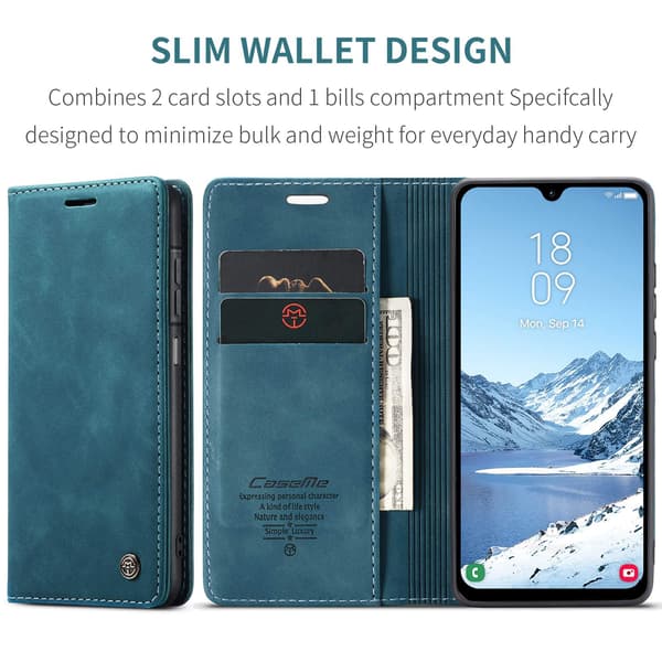 Til Samsung Galaxy A37 5G CASEME Lommebokdeksel svart