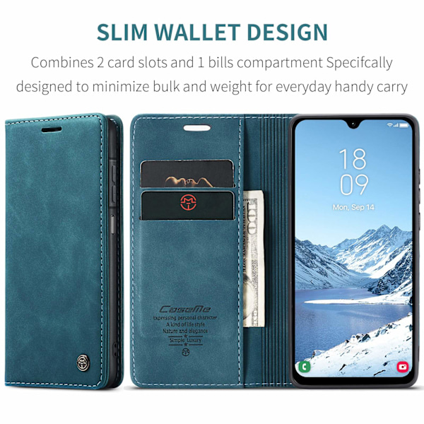 Til Samsung Galaxy A37 5G CASEME Pungetui sort