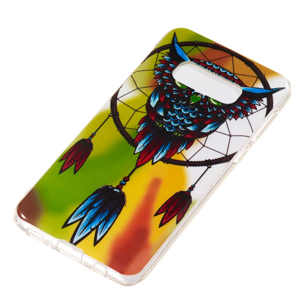 Luminous Glow Pattern Printing TPU Case for Samsung Galaxy S10e - Owl Dream Catcher Black