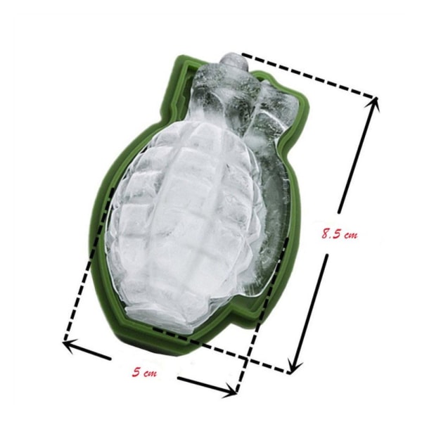 Ice Cube Maker Tray Mold Mould Creative Grenade Handgrenade Chocolate Green