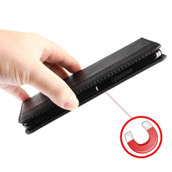 Wallet Stand Flip Phone Case til Motorola Moto E20/E30/E40 - Sor Black
