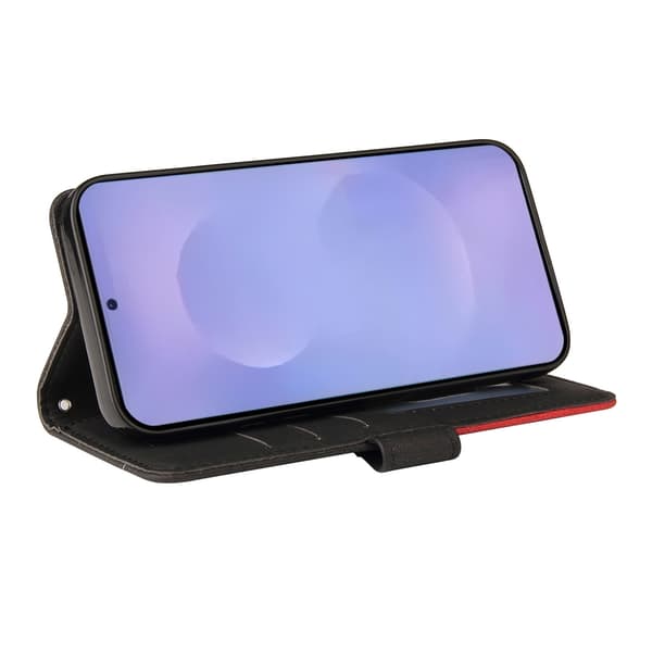 Til Samsung Galaxy S26 Lommebokdeksel med Stativ Tofarget Design - Svart Black