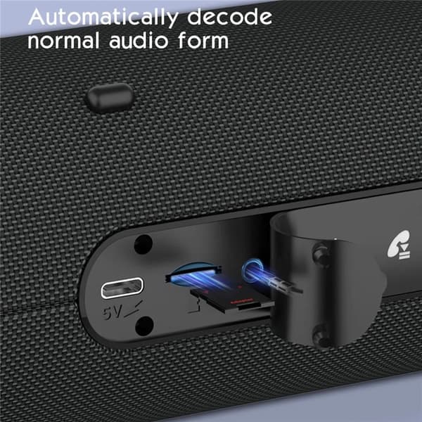 LDNIO BTS13 Bluetooth 5.3-højttaler, 2000 mAh, RGB-stemningsbelysning, bas-stereo Black