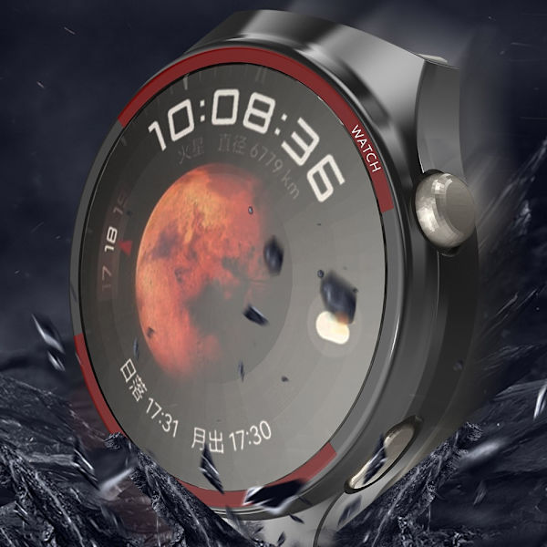 Huawei Watch 4 Pro -kellokotelon suojakuori - musta+punainen Green