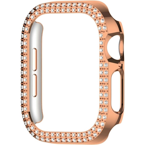 För A Watch Series 10 42mm Fodral Skal Ram Bling Rhinestone Decor - Rose Gold Rosa guld