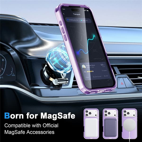 Puhelinkotelo näytönsuojalla iPhone 18 Pro Max / 17 Pro Max puhelimille Purple