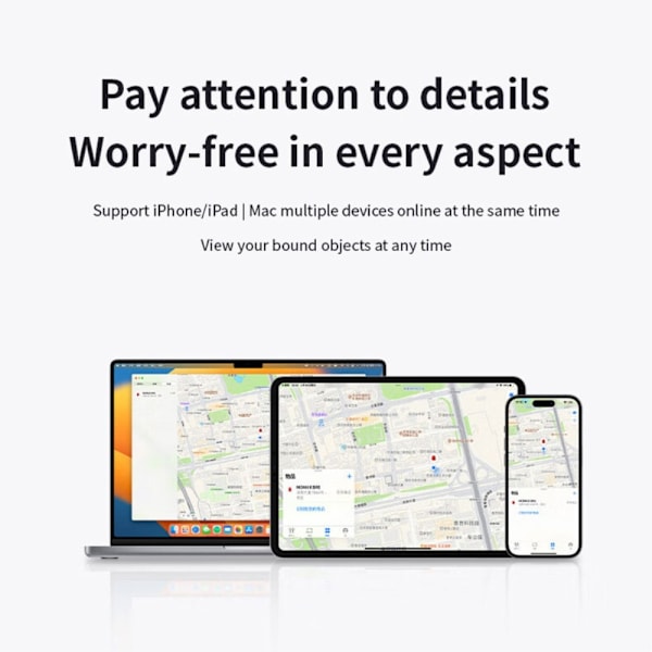 Tracker för Husdjur Bil Plånbok Anti-förlorad Bluetooth Spårare A Find My Svart